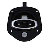 Guardian® compression latch, single point, black powder coat, mounting holes. Right hand.