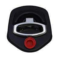 Guardian® compression latch, 2 point, black powder coat, CD studs. Left hand. Codeable cylinder ordered separately