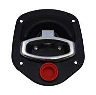 Guardian® compression latch, 2 point, black powder coat, mounting holes. Right hand. Codeable cylinder ordered separately