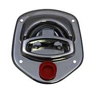 Guardian® compression latch, 2 point, chrome plated, mounting holes. Right hand. Codeable cylinder ordered separately